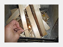 WALLTHERM VAJOLET 5S - Passo 1 accensione termo stufa a legna con gassificazione a fiamma inversa